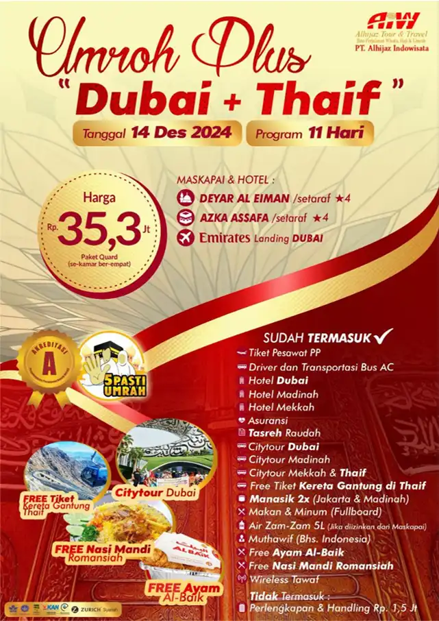 Umroh Plus Dubai Thaif Des 14