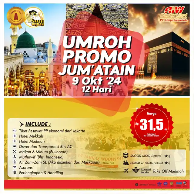 Umroh Promo Jumatain 2024 Okt 9